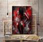 Preview: Wandbild Leinwandbild Sensual Red Woman Abstrakt Backside