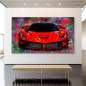 Preview: Ferrari als Leinwandbild von Roland Menzel | Kunstgestalten24