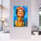 Preview: Schlafender Löwe Wandbild von Kunstgestalten24