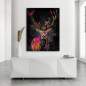 Preview: Wandbild Leinwandbild Hirsch Pop Art Color