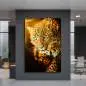 Mobile Preview: Leopard Leinwandbild von Kunstgestalten24