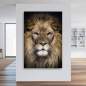 Preview: Löwenbild auf Leinwand Kunstgestalten24