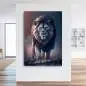 Mobile Preview: Löwen Leinwandbild von Kunstgestalten24