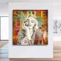 Preview: Marilyn Smile Wandbild Kunstgestalten24