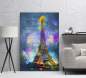 Preview: Wandbild Leinwandbild Paris Eiffelturm Abstrakt