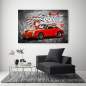 Preview: Auto Wandbild Leinwandbild Porsche Classic Pop Art Black Style