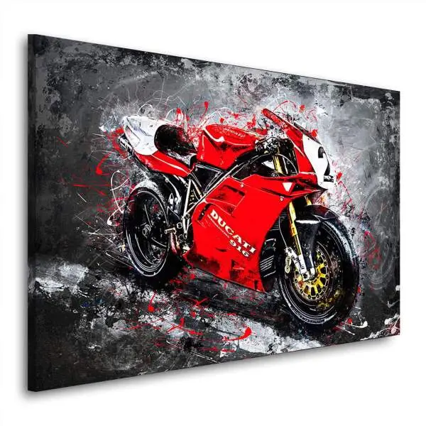 Wandbild Leinwandbild Ducati 916 Motorradbild