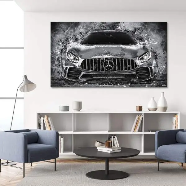 mercedes amg gt als leinwandbild von roland menzel