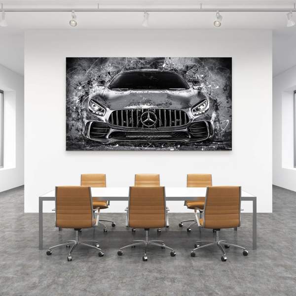 mercedes amg gt als leinwandbild von roland menzel
