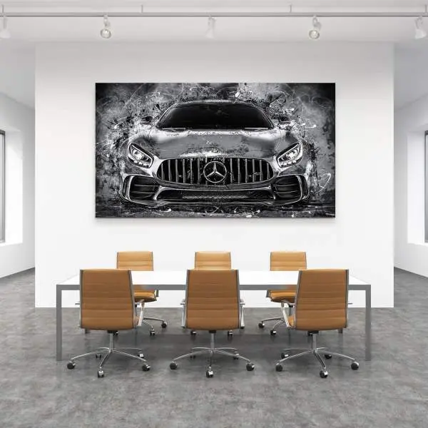 mercedes amg gt als leinwandbild von roland menzel