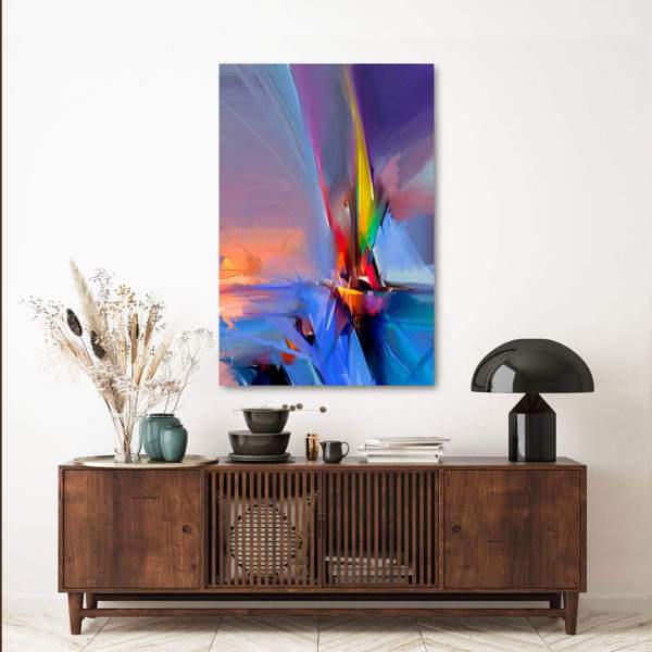 Abstraktes Wandbild Meerblick