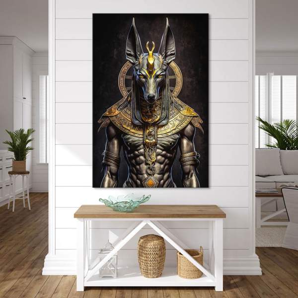 Leinwandbild Anubis Dark Style