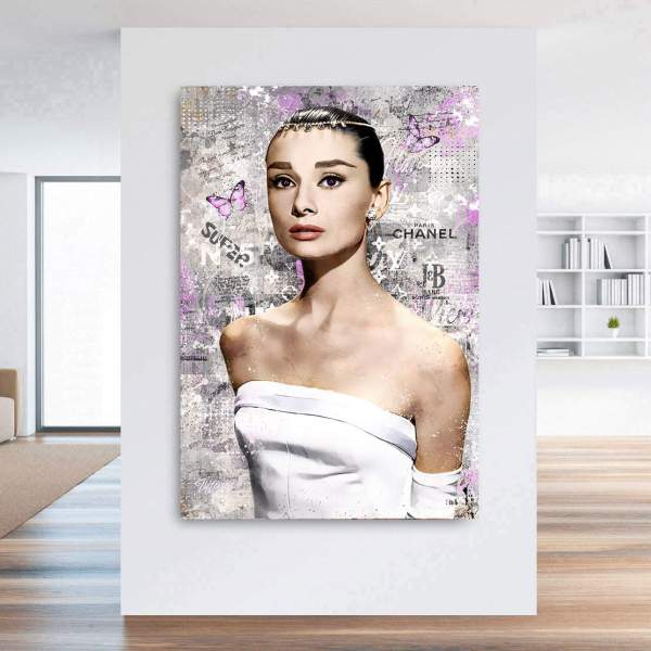 Audrey Hepburn Leinwandbilder von Ron Danell