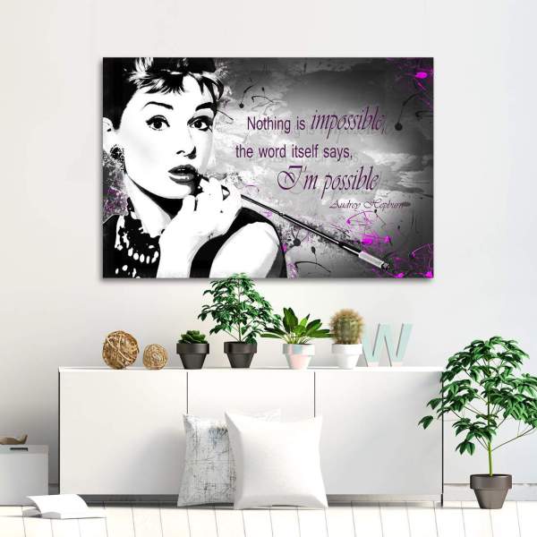 Audrey-Hepburn-Leinwandbild