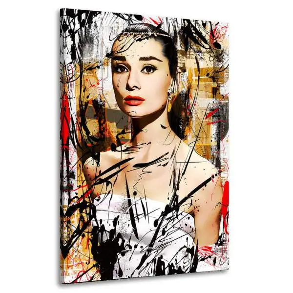 Wandbild Leinwandbild Audrey Hepburn Abstrakt