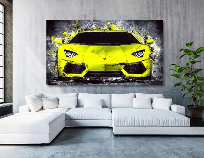 Lamborghini auf Leinwand von Roland Menzel | Kunstgestalten24