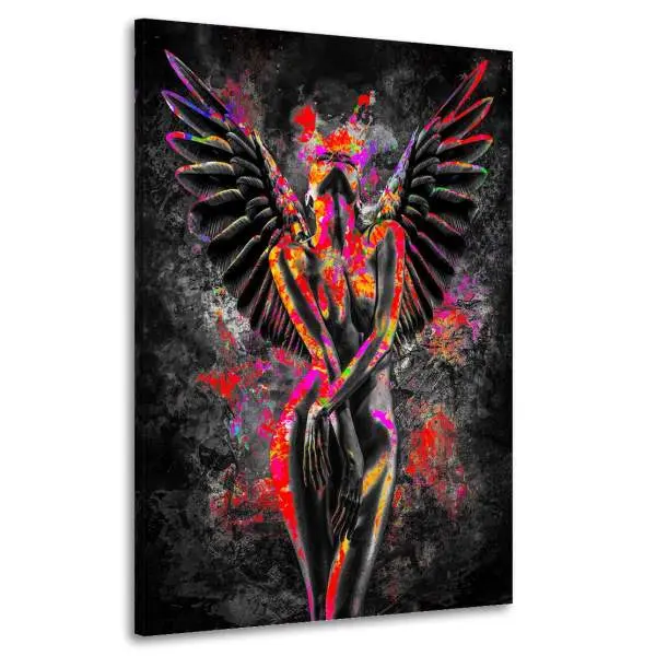 Wandbild Leinwandbild sensual Angel Pop Art Stil