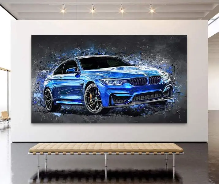 Leinwandbild BMW M4 von Roland Menzel | Kunstgestalten24