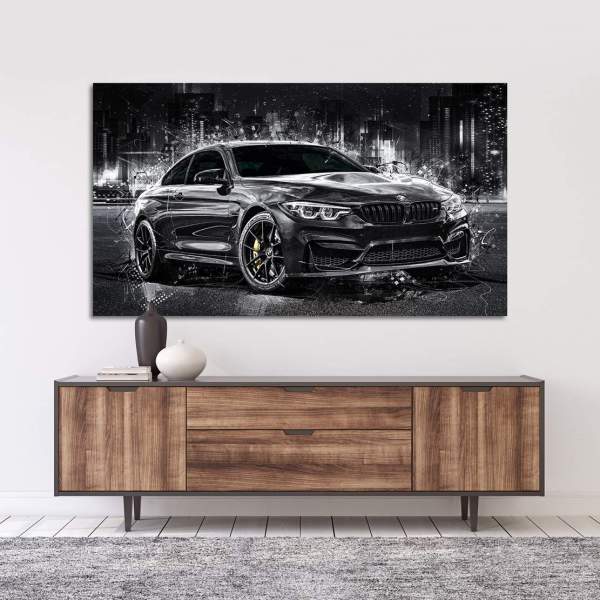 Wandbild BMW M4 von Roland Menzel | Kunstgestalten24