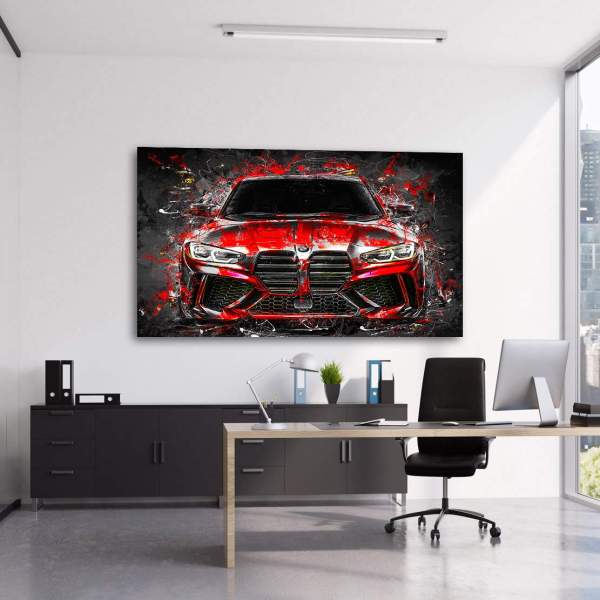 Acrylglas-BMW-M4-Wandbild