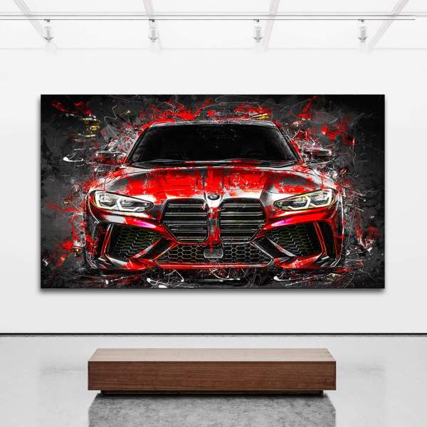 Acrylglas-BMW-M4-Wandbild