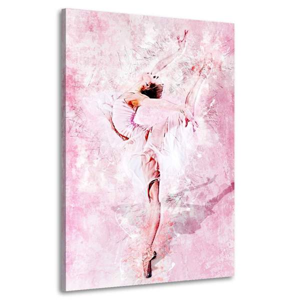Wandbild Leinwandbild Ballerina Pink Style