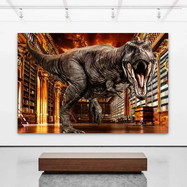 T-Rex-Dinosaurier-Leinwandbild