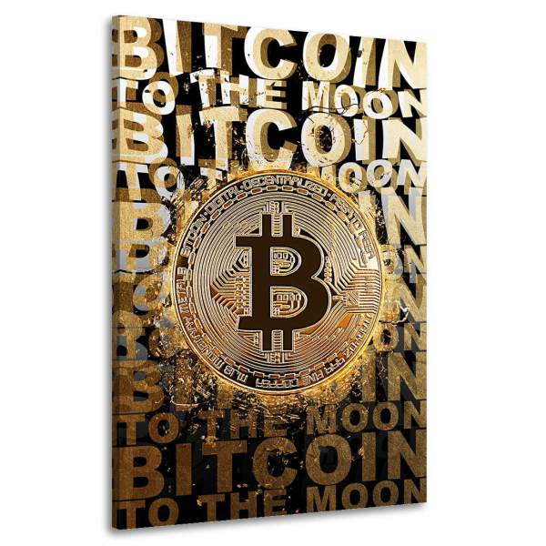 Bitcoin Leinwandbild von Kunstgestalten24