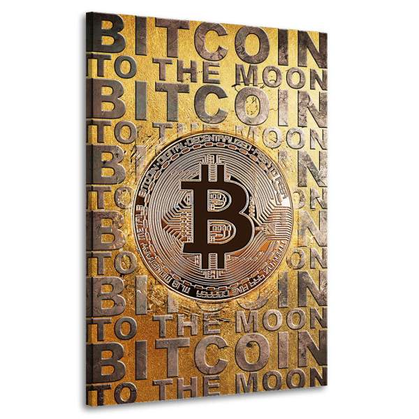 Bitcoin Leinwandbild von Kunstgestalten24
