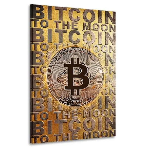 Wandbild Leinwandbild Bitcoin Abstrakt