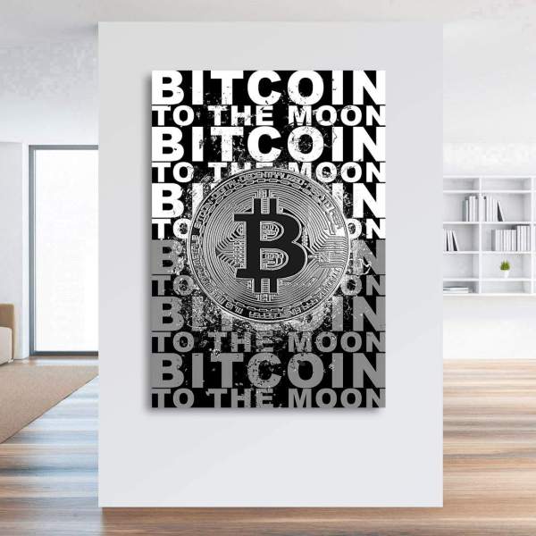 Bitcoin Leinwandbild von Kunstgestalten24