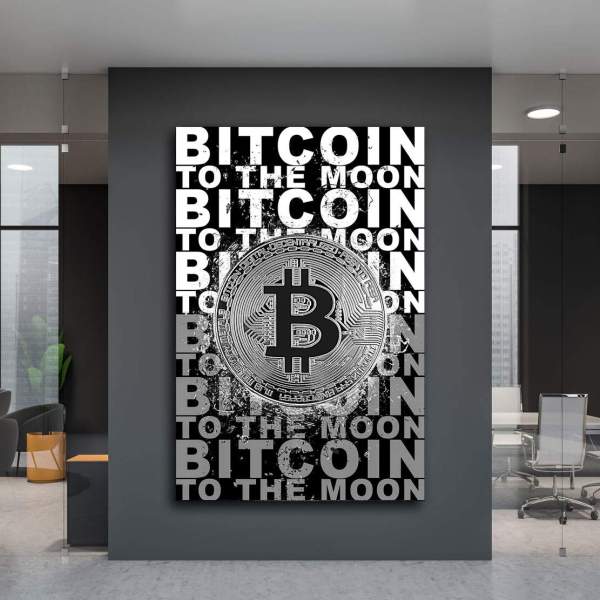 Bitcoin Leinwandbild von Kunstgestalten24