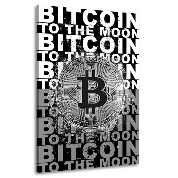 Bitcoin Leinwandbild von Kunstgestalten24