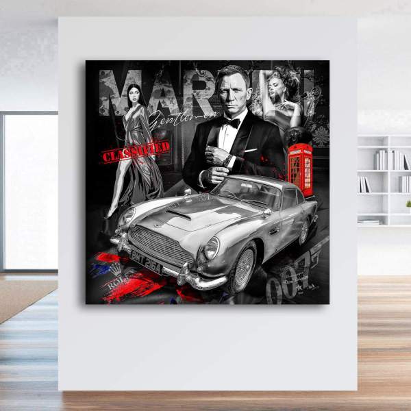 James Bond Wandbild von Kunstgestalten24