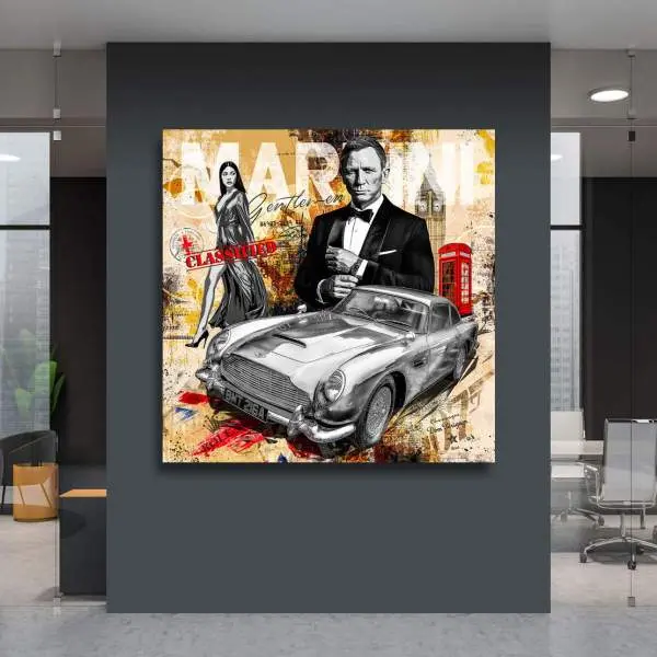 James Bond Wandbild von Kunstgestalten24