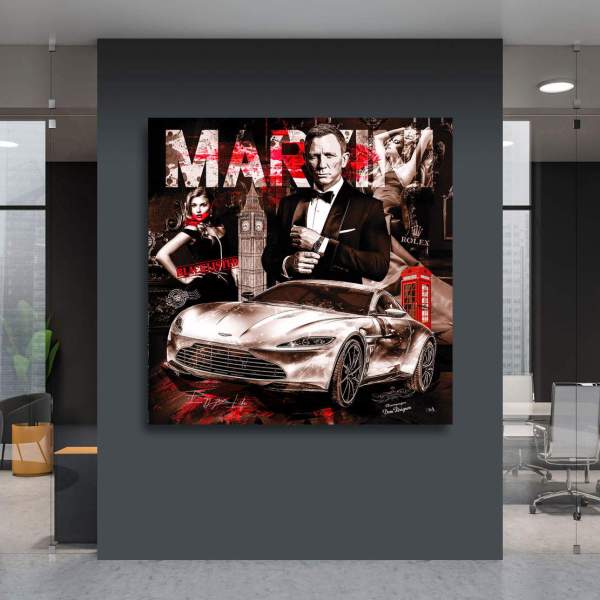 James Bond Wandbild von Kunstgestalten24