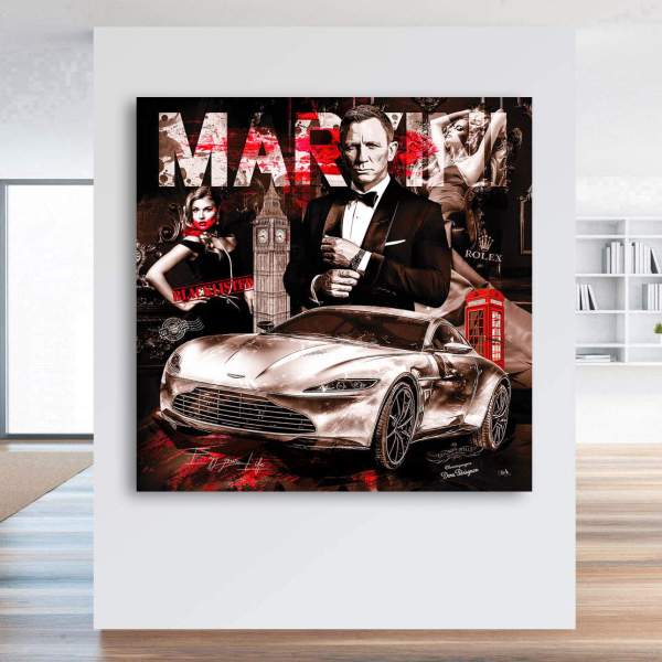 James Bond Wandbild von Kunstgestalten24