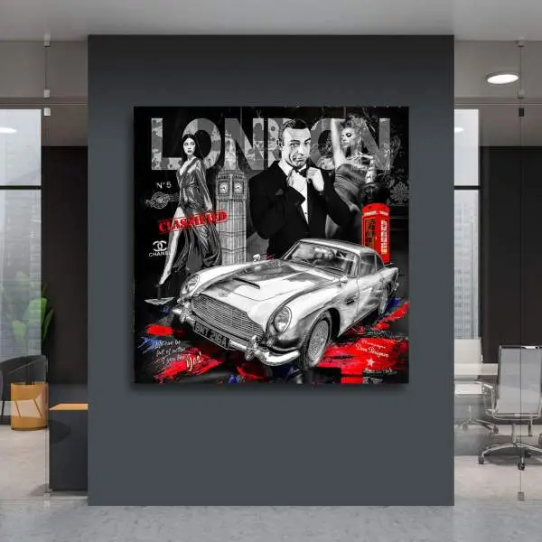 Aston Martin Wandbild Kunstgestalten24