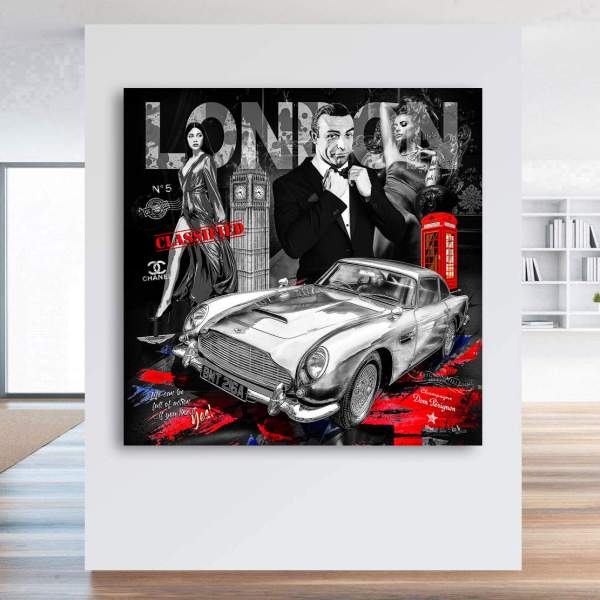 Aston Martin Wandbild Kunstgestalten24