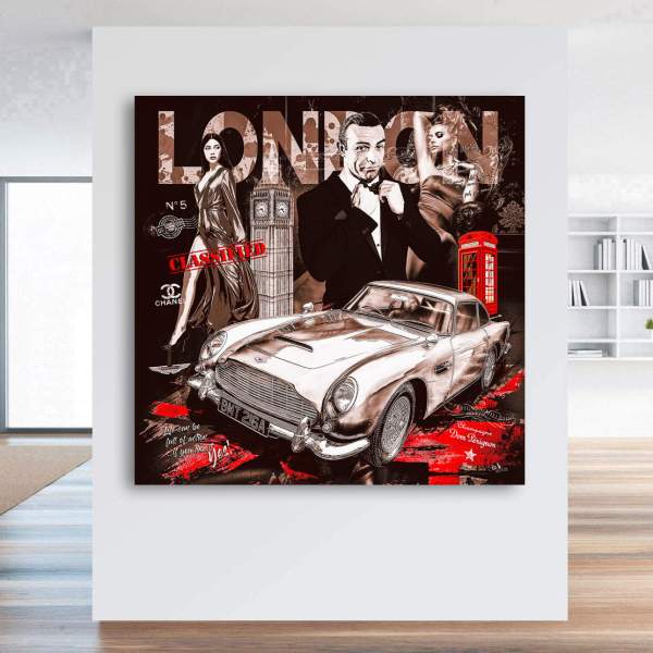 Aston Martin Wandbild Kunstgestalten24