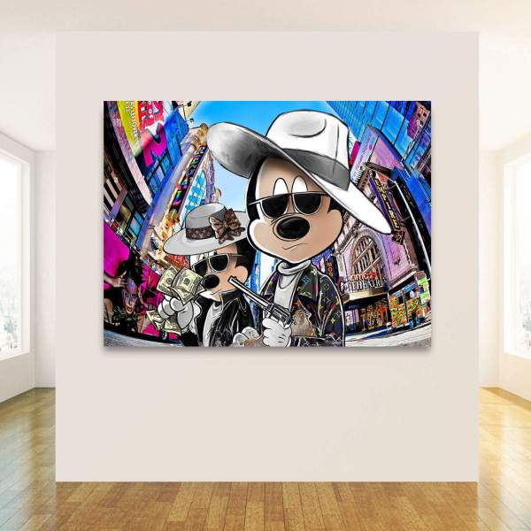 Bonnie & Clyde Comic Wandbild von Kunstgestalten24