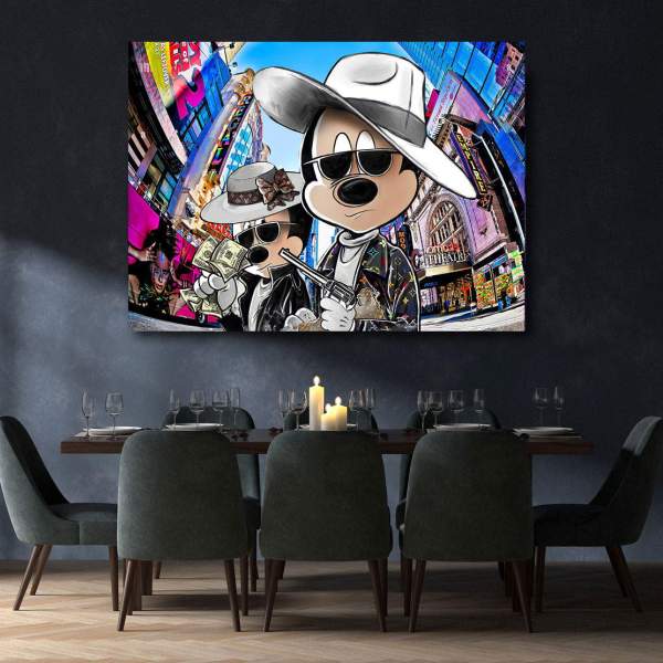 Bonnie & Clyde Comic Wandbild von Kunstgestalten24