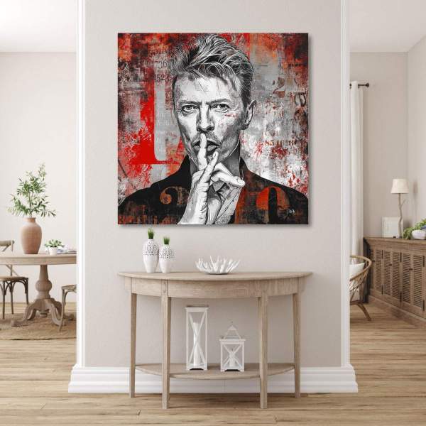 David Bowie Wandbild von Kunstgestalten24