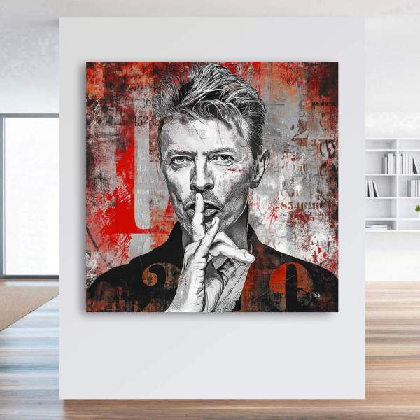 David Bowie Wandbild von Kunstgestalten24
