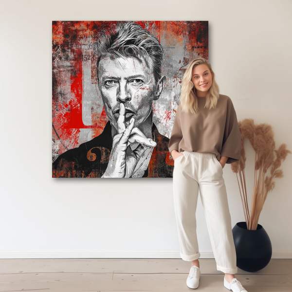 David Bowie Wandbild von Kunstgestalten24