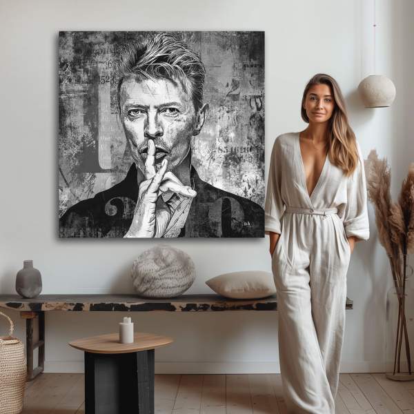 David Bowie Wandbild von Kunstgestalten24