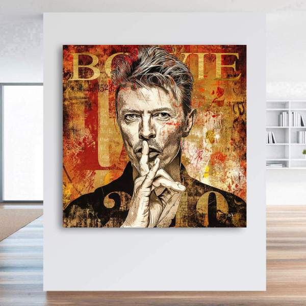 David Bowie Wandbild von Kunstgestalten24