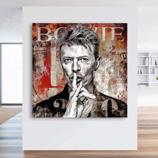 David Bowie Wandbild von Kunstgestalten24