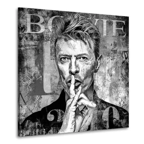 Wandbild Leinwandbild David Bowie Pop Art Black an White
