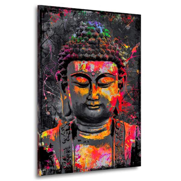 Wandbild Leinwandbild Buddha Pop Art